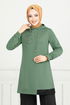 La Pierre Détaillé Hijab Équipe Numéro de pièce 345DVL897-M Menthe & Noir - Thumbnail