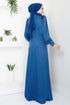 La Pierre Détaillé Hijab Robe de soirée Numéro de pièce 271DVL897-M Indigo - Thumbnail