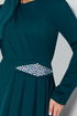 La Pierre Détaillé Hijab Robe Numéro 5022SL890 Huile - Thumbnail