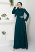 La Pierre Détaillé Hijab Robe Numéro 5022SL890 Huile - Thumbnail