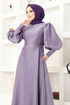 Lacé Robe FIN5583 Lilas - Thumbnail