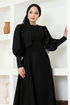 Lacé Robe FIN5583 Noir - Thumbnail