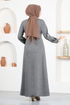 Lacé Robe Modèle: MSL8006 Gris - Thumbnail