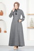 Lacé Robe Modèle: MSL8006 Gris - Thumbnail