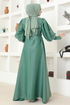 Laced Up Dress END5583 Green - Thumbnail