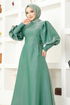 Laced Up Dress END5583 Green - Thumbnail