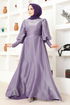 Laced Up Dress END5583 Lilac - Thumbnail