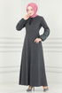 Laced Up Dress MSL8008 Anthracite - Thumbnail