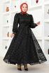 Lacy Evening dress ASM2681 Black - Thumbnail