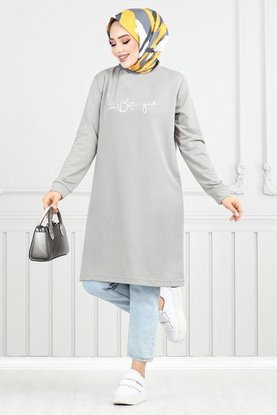 MRV O.Z.R. - L'Article Argenté Hijab Tunique 798 OZR1047-L Gris