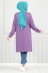 L'Article Argenté Hijab Tunique 798 OZR1047-L Lilas - Thumbnail