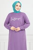 L'Article Argenté Hijab Tunique 798 OZR1047-L Lilas - Thumbnail