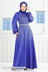 Le Devant Pierreux Satiné Robe de soirée 5675END900-L Poires - Thumbnail