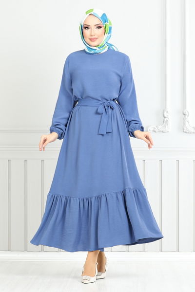 MRV M.R. - Le Titre Caoutchouté Aérobie Robe 009MR1077-L Indigo