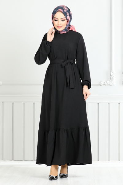 MRV M.R. - Le Titre Caoutchouté Aérobie Robe 009MR1077-L Noir