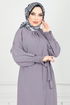 Le Titre Caoutchouté Aérobie Robe 401ART1044-L Gris - Thumbnail