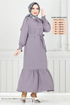 Le Titre Caoutchouté Aérobie Robe 401ART1044-L Gris - Thumbnail