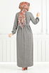 Le Titre Caoutchouté Hijab Robe 22034UKB929-L La Vision - Thumbnail