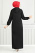 Le Titre Caoutchouté Jeans Ferace 321MSS941-L Noir - Thumbnail
