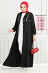 Le Titre Caoutchouté Jeans Ferace 321MSS941-L Noir - Thumbnail