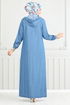 Le Titre Caoutchouté Jeans Ferace 321MSS941-L Ouvert Jeans - Thumbnail