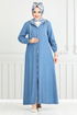 Le Titre Caoutchouté Jeans Ferace 321MSS941-L Ouvert Jeans - Thumbnail