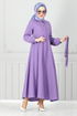 Le Titre Caoutchouté Téricotone Robe 333MSS941-L Sombre Lilas - Thumbnail
