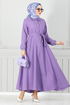 Le Titre Caoutchouté Téricotone Robe 333MSS941-L Sombre Lilas - Thumbnail
