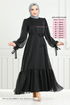 Le Titre Lacé Robe de soirée 5678END900-L Noir - Thumbnail