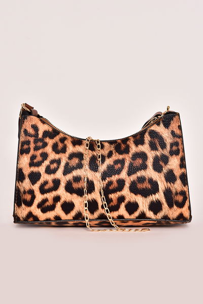 TNÇ - Leopar Desen Çanta Taba TNÇ4010