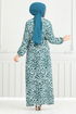 Léopard Motif Viscose Robe Numéro de pièce 803OZR1047-M Huile - Thumbnail