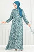 Léopard Motif Viscose Robe Numéro de pièce 803OZR1047-M Huile - Thumbnail