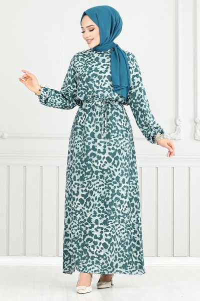 MRV O.Z.R. - Leopard Pattern Viscose Dress 803OZR1047-M Oil