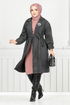 Line Detail Herringbone Coat 211EVO1065-M Pattern 2 Anthracite - Thumbnail