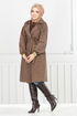 Line Detail Herringbone Coat 211EVO1065-M Pattern 2 Coffee&Vision - Thumbnail