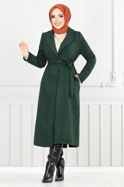 MRV E.V.O. - Line Detailed Long Coat 319EVO1065-M Emerald