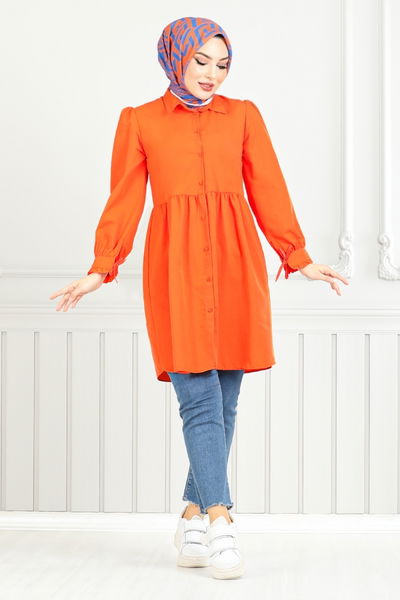 MRV E.V.O. - Manşeti Bağcıklı Tunik 401EVO1065-M Oranj