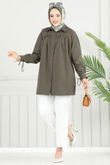 P.R.M. - Manşeti Bağcıklı Tunik 4101PM271-MS Haki