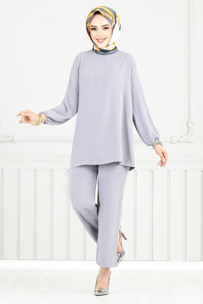 MRV O.Z. - Manşeti Lastikli Aerobin Takım 0010OZ1080-M Gri