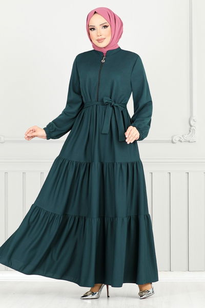 MRV D.L.B. - Manşeti Lastikli Elbise 1202DLB1090-M Laci