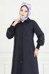 Manşeti Lastikli Tesettür Tunik 282ASN888-MS Laci - Thumbnail