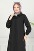 Manşeti Lastikli Tunik 3054KTR750-MS Siyah - Thumbnail