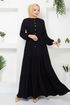 Moitié Boutonné Robe Numéro de pièce 2350BGS895-M Noir - Thumbnail