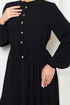 Moitié Boutonné Robe Numéro de pièce 2350BGS895-M Noir - Thumbnail