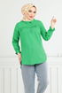 Moitié Boutonné Tunique 402ÉVO1065-M Benetton Vert - Thumbnail