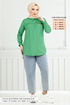 Moitié Boutonné Tunique 402ÉVO1065-M Benetton Vert - Thumbnail