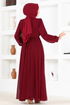 Mousseline Robe de soirée FIN5559 Bourgogne - Thumbnail