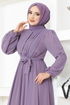 Mousseline Robe de soirée FIN5559 Lilas - Thumbnail