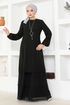 Mousseline Robe LM2698 Noir - Thumbnail