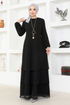 Mousseline Robe LM2698 Noir - Thumbnail